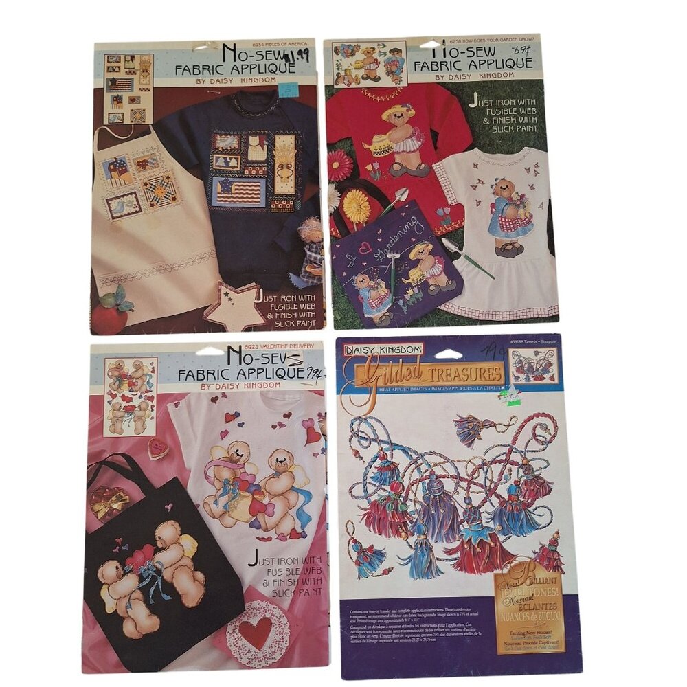 Daisy Kingdom No Sew Fabric Appliqué Transfer America Garden Lot